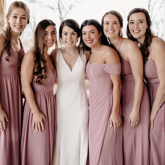 Azazie Gracie in Vintage Mauve - Picture 3 of 8